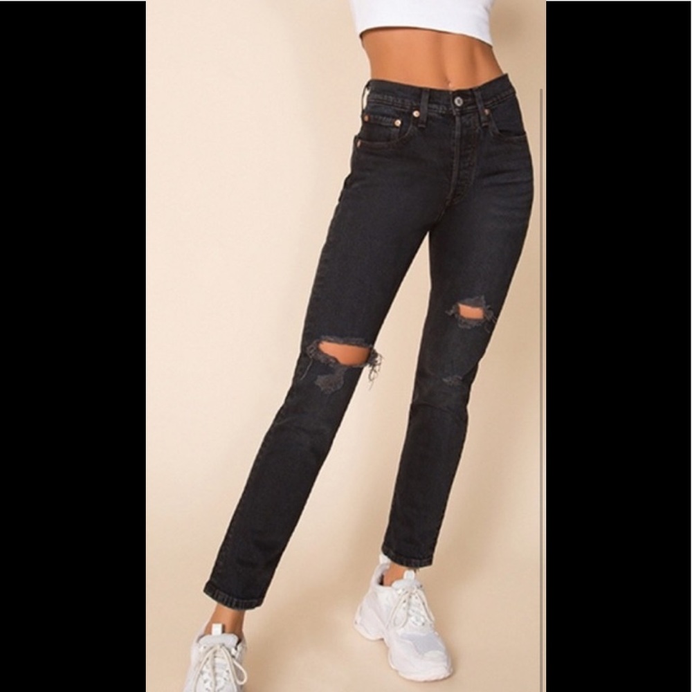 New Levi’s 501 skinny distressed jeans Wild Bunch